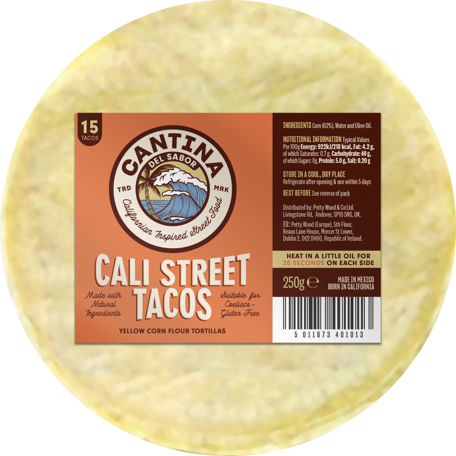 cali street yellow corn flour tortillas